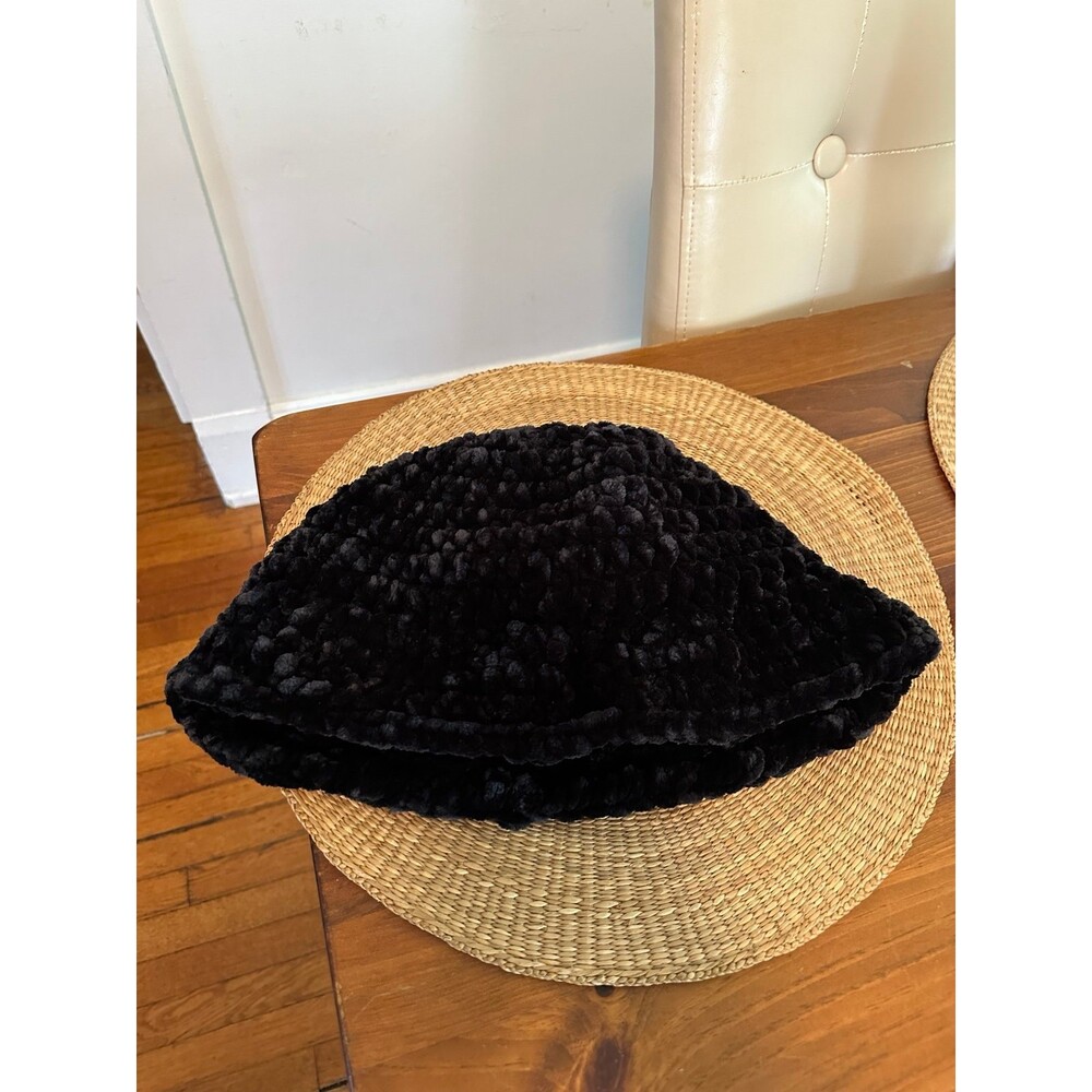 Women’s handmade Black large hat